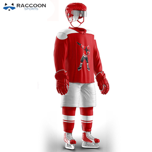 Ensemble d'uniformes de hockey sur glace pour hommes, style 2022, personnalisé, sublimation, qualité supérieure, séchage rapide, respirant, logo personnalisé, Raccoon Sports - Product Image 3