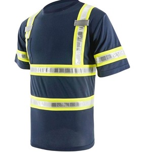 Bảo vệ bán buôn Hi VIS an ninh làm việc xây dựng phản ánh an toàn khả năng hiển thị cao T-Shirts Áo polo phản quang - Product Image 4