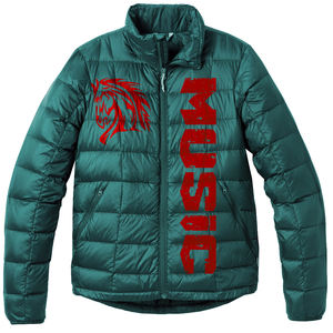 Doudoune matelassée d'hiver pour homme grande taille, col montant, avec motifs bulles sur le devant - Product Image 1