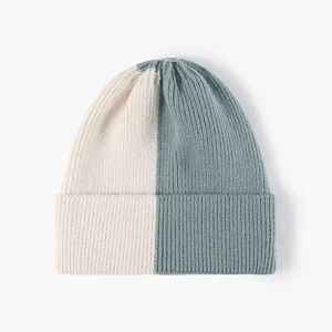 Bonnet en laine unisexe de haute qualité à prix abordable pour l'hiver, avec motif tête de mort, chaud et à revers, idéal pour les sports d'automne et d'hiver, personnalisable avec logo. - Product Image 1