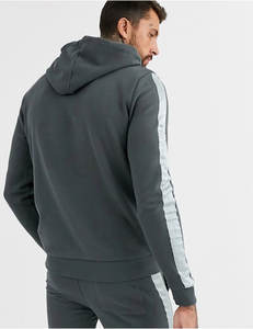 Ensemble de survêtements de sport écologiques 100% coton pour hommes, joggeurs entièrement personnalisables, col à capuche, motif solide, combinaison d'entraînement d'hiver - Product Image 5