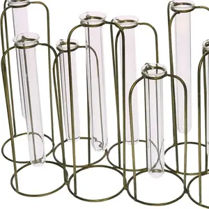 Vase à fleurs en métal élégant pour la décoration intérieure moderne, pour l'esthétique de la maison, vase à fleurs en métal chic industriel - Product Image 4