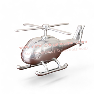 Modèle d'avion vintage en métal doré Sculpture en aluminium et métal Conception d'hélice classique pour une décoration élégante de la maison et du bureau - Product Image 5