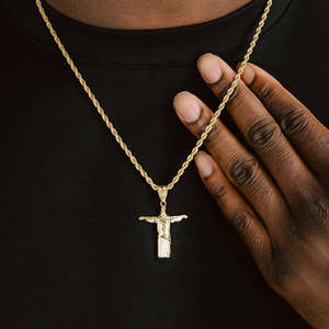 Mode Cristo Redentor pendentif croix chrétienne collier à breloques 925 argent chrétien jésus croix pendentif collier - Product Image 3