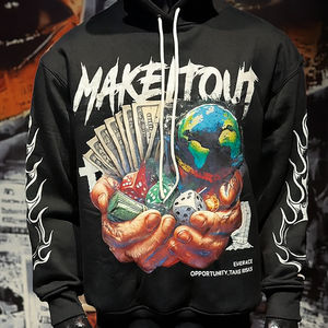 Sudadera con Capucha Corta Extra Grande de Nuevo Diseño, Unisex, con Logotipo Personalizado, Fabricante de Sudaderas con Capucha de Algodón Personalizadas para Hombre, Sudadera con Capucha Estampada Personalizada de 500 g/m² - Product Image 3