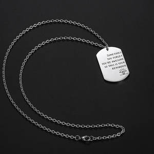 Collar con Colgante de Acero Inoxidable 316L Personalizado, Joyería Fina, Collares Lisos para Grabar - Product Image 4