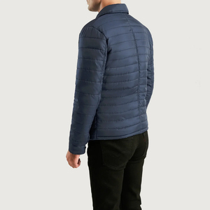 Chaqueta de Invierno Personalizada con Cuello Alto y Logotipo Frontal, Chaqueta Acolchada Cortavientos con Cierre de Cremallera, Ligera y Moderna para Hombre - Product Image 2