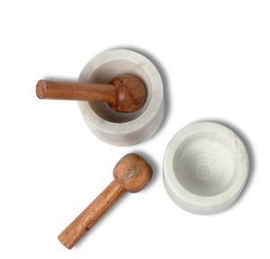 Mortier en granit naturel en marbre pilon en bois pour outils de broyage d'épices usage domestique en gros dans la cuisine - Product Image 1