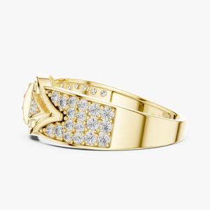 แหวนเพชรกลมแฟนซีสำหรับผู้ชายได้รับการรับรองจากห้องแล็บและหินโตเครื่องประดับงานแต่งงานงานหมั้นสุดหรู - Product Image 5