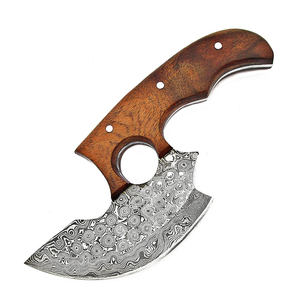 Venta al por mayor pedidos a granel personalizados OEM ODM servicio industrial grado PRESTIGE cuchillas cortador de pizza hacha de acero inoxidable mango de madera - Product Image 1