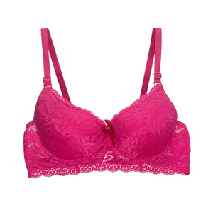 Reggiseno Push-Up Regolabile e Traspirante con Chiusura Frontale in Pizzo Ricamato, Senza Ferretto, Disponibile in Taglie Plus - Product Image 3