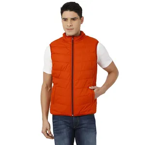 Street Wear Gilet Jacken für Männer in roter Farbe Geste ppte Westen mit Reiß verschluss Up Casual Wear Jacken
