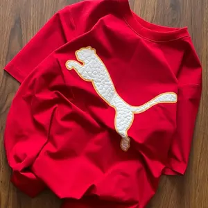 T-shirts pour hommes personnalisés en gros avec toile de coton Suvin, motif uni, logo personnalisé et impression numérique - Product Image 5