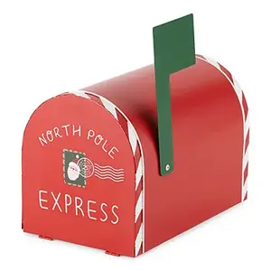 Tùy chỉnh Xmas phong cách thiết kế cổ điển Hộp Thư bưu kiện hộp ngoài trời thép mạ kẽm Treo Tường Hộp Quà tặng màu bài hộp OEM