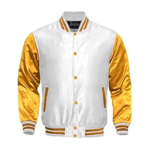 Chaquetas de bombardero de satén Unisex de tamaño adulto, chaquetas universitarias de nailon, chaquetas de bombardero de poliéster de satén impermeables - Product Image 1