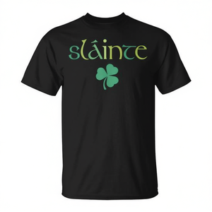T-shirt irlandais Slainte, trèfle vert, chemise pour la Saint-Patrick - Product Image 2