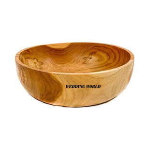 Ensemble de trois bol à chocolat en bois forme ronde bol doux de créateur classique élégant bol à chocolat en bois fantaisie - Product Image 2