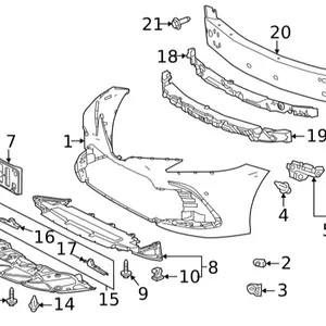 BAINEL ön tampon kapak takımı Camry 2021 2022 2023 Toyota için OEM 521190x956 araba aksesuarları