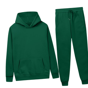 Conjunto Deportivo de Sudadera con Capucha Verde Bosque y Pantalones Jogger para Hombre y Mujer, Ropa Deportiva Casual de Invierno, Venta al Por Mayor de Fábrica, Logotipo Personalizado OEM - Product Image 2