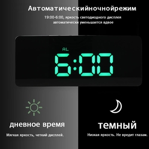 Multi-funzione creativo LED specchio orologio digitale studente silenzioso semplice <span class=keywords><strong>moda</strong></span> orologio elettronico - Product Image 4