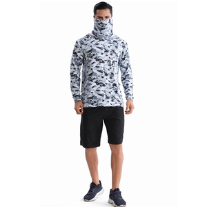 เสื้อตกปลาผ้าโพลีเอสเตอร์ระบายอากาศได้ดีมีฮู้ดเสื้อตกปลา100% ดูดซับความชื้นได้ UPF 50 - Product Image 4