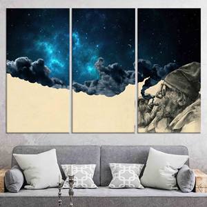 Impression sur toile Galaxy élégante : Art mural moderne pour une décoration intérieure unique, LOT DE 3 TOILES - Product Image 1
