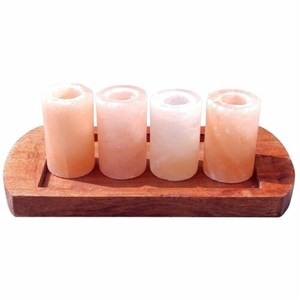 Cylinder Shape Himalayan Pink Salt Hand Carved Tequila Shooters Drinking 1.5 OZ Glass Manufacturer and Wholesaler From Pakistan - Product Image 1