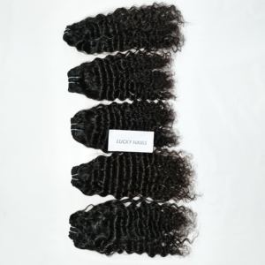 100% brut vierge malaisien indien armure Extensions de cheveux humains non transformés brésilien HD dentelle vagues boucles 1B couleur pas cher Bundle - Product Image 2