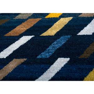 Tapis Manchaha noué à la main en laine et soie de bambou, bleu, grand format, motif géométrique rectangulaire pour la maison, salon, couloir - Les-1351 - Product Image 3