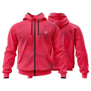 Sweat à capuche oversize pour homme en polyester/coton respirant avec fermeture éclair, style streetwear personnalisé, camouflage, de haute qualité, séchage rapide - Product Image 1