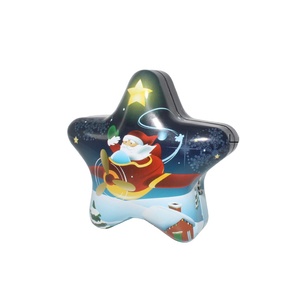 Caja de Hojalata con Forma de Estrella para Galletas y Dulces, Envase de Regalo con Logotipo Personalizado para Festivales - Product Image 6