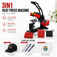 Mesin Press Panas 3 in 1 Terlaris untuk Topi, Kaos, dan Pulpen Mesin Press Panas Multifungsi untuk Topi Pasokan Langsung Pabrik