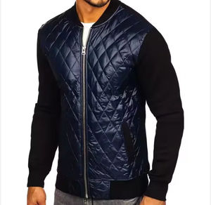 Vente en gros Blouson d'aviateur d'hiver noir personnalisé pour hommes Vestes légères bouffantes décontractées imprimées sur le devant Service OEM disponible - Product Image 4