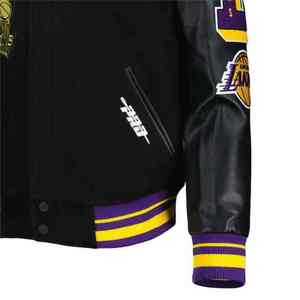 Chaquetas de béisbol universitarias de lana de gran tamaño para hombre, bordado personalizado con parches, logotipo, estilo informal con cuello redondo, venta al por mayor, etiqueta personalizada - Product Image 2