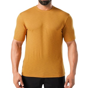 Ropa Deportiva de Algodón 100% Ecológica, de Manga Corta, Ajustada, Transpirable, de Color Sólido, con Diseño Personalizado, a Bajo Precio - Product Image 5