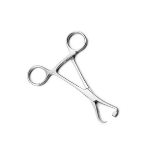 Vente en gros Ensemble d'instruments chirurgicaux manuels de 13.5cm Pinces de maintien d'os courbées et pointues avec logo personnalisé en acier Prix d'usine - Product Image 2