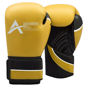 Guantes de combate de cuero de vaca personalizados de alta calidad para entrenamiento profesional de boxeo MMA Muay Thai - Product Image 2