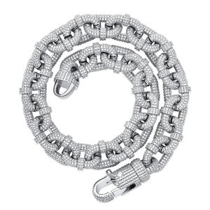Descubre la Perfección: Cadena Cubana con Dijes Estilo Hip Hop para Hombre, Joyería de Plata Esterlina 925, Accesorio para Fiestas, Moissanita para Bodas - Product Image 3