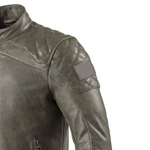 Veste en cuir Vestes de moto en cuir véritable de haute qualité avec logo personnalisé Design unique Veste de moto en cuir de couleur unie - Product Image 4