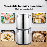 Conteneur thermique Daosheng en acier inoxydable, baril isotherme pour aliments 10/15/20L, baril chauffe-soupe commercial avec couvercle hermétique plat