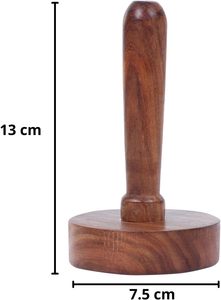 Triturador de patatas de madera uso diario Pav Bhaji/Vegetales/Patata Roti Chapati Presser Roti Bhakri Carne/Ajo - Product Image 4