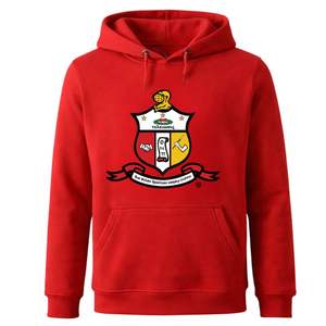 Kappa Alpha Psi <b>Red</b> Chenille Crest Premium <b>Hoodie</b> True To Size Embroidered Greek Apparel Krimson <b>Red</b> - Product Image 4