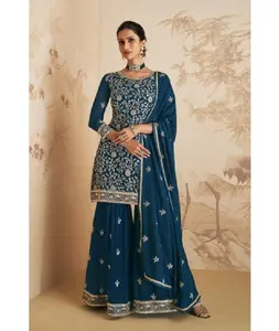 Style indien et pakistanais meilleure vente dames concepteur Salwar Kameez robe de travail de broderie de séquence lourde et robes Anarkali