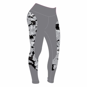 Pantalones de compresión cómodos de tela elástica de secado rápido a prueba de sentadillas de cintura alta para mujer para entrenamiento y estudio - Product Image 1