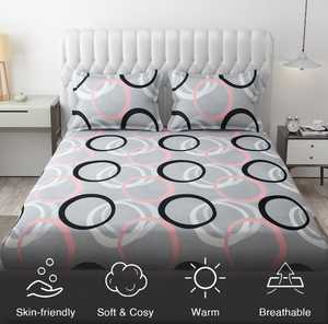 Juego de sábanas de algodón de calidad con estilo, 3 uds., estampado Floral sólido, estilo clásico, cómodo e ideal para regalar - Product Image 5