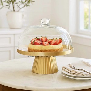 Hammered Work Trendy New Collection Table <b>Cake</b> Display <b>Stand</b> Finest Quality Large Size 2 Tier Classic Wedding Table <b>Cake</b> <b>Stand</b> - Product Image 6
