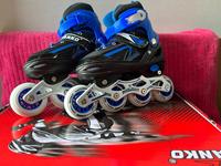 Patins à roulettes en ligne 4 roues Châssis en aluminium Semelle intermédiaire en caoutchouc Semelle extérieure en plastique Tige en PU Fermeture à enfiler Unisexe Printemps Hiver