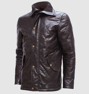 2026 unisexe en cuir noir véritable veste col montant ciré cuir marron capuche amovible coupe-vent imperméable moto veste - Product Image 5