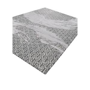 พรมทอมือ Tra-15046 & ผ้าวิสคอสรูปแบบนามธรรมสีเทาและสีดำสำหรับใช้ในบ้าน-ทางเดิน - Product Image 2