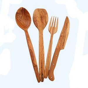 Conception personnalisée poignée supérieure couverts en bois finis lave-vaisselle couverts pour mariage hôtel utilisation lot de 4 bonne qualité - Product Image 3
